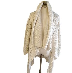 Knox Rose cream  water fall knitted  sweater size M
